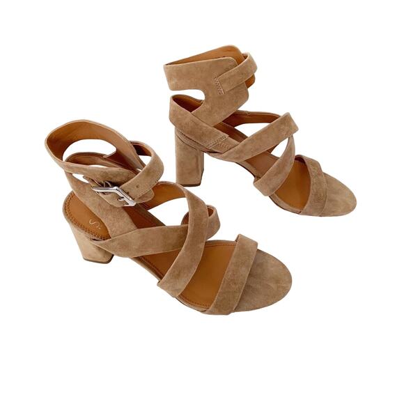 Franco Sarto Tristan Block Heel Sandal 8.5 Tan NEW - Picture 7 of 10